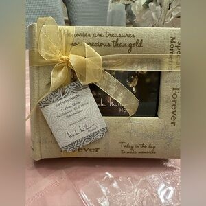 Nicole Miller Photo Albums set of 2, gold binders, each holds 60 6x4 pictures